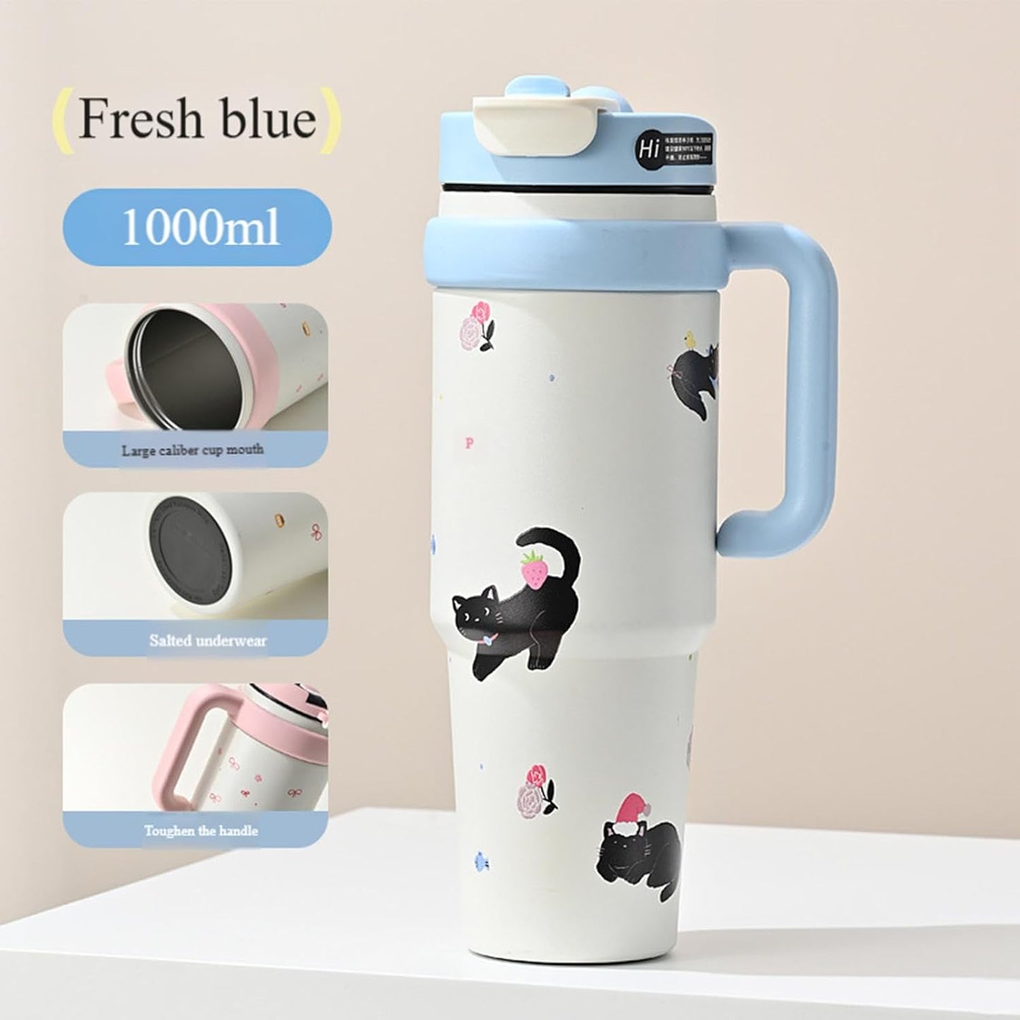 Bing Ba Cups 1000 ml Luxury Thermos Cup – Stainless Steel Sipper