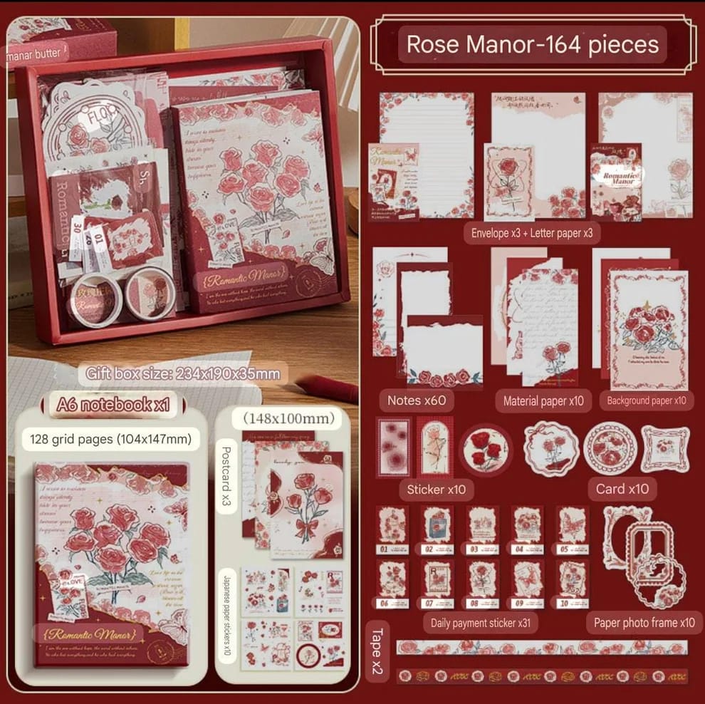 Romantic Manor Journal Kit Gift box size