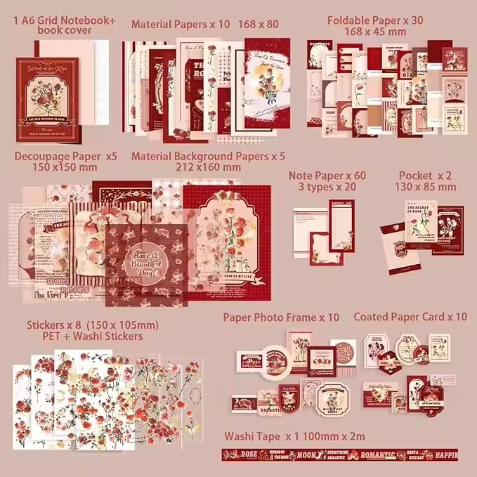 Complete All the supplies of Romantic Manor Journal Kit