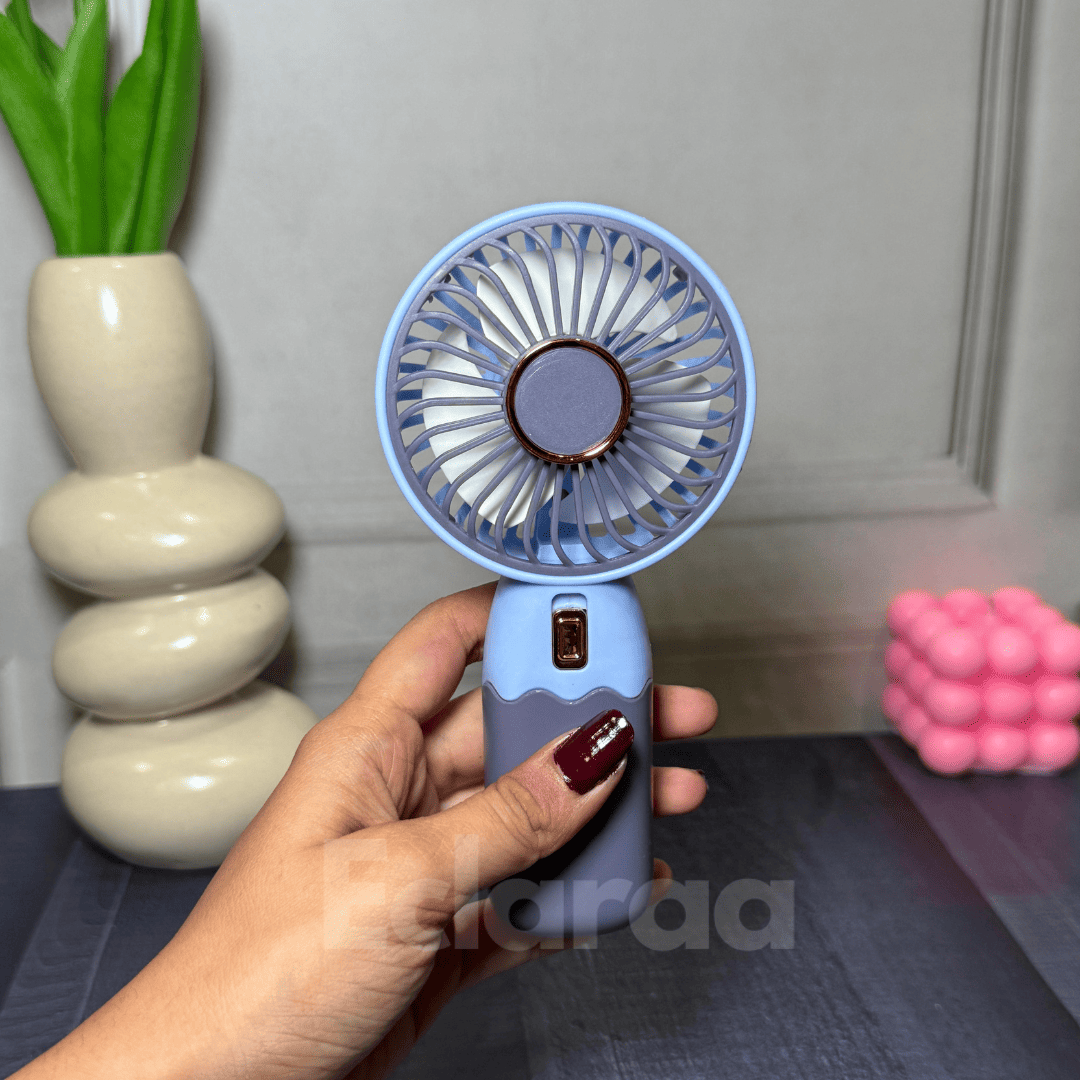 Blue cute rechargeable mini-fan