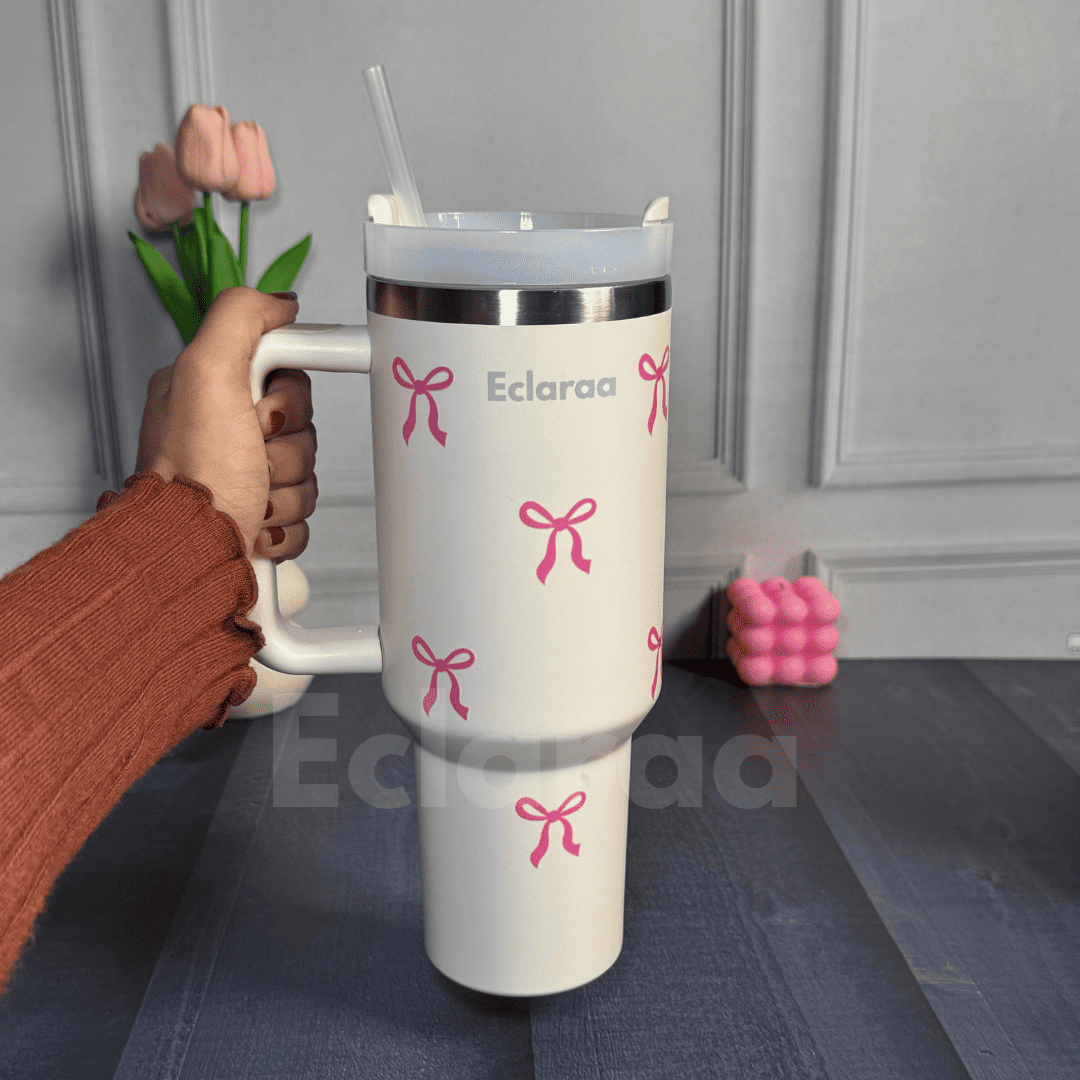 Cute tumbler 40oz /1200ml with lid and straw