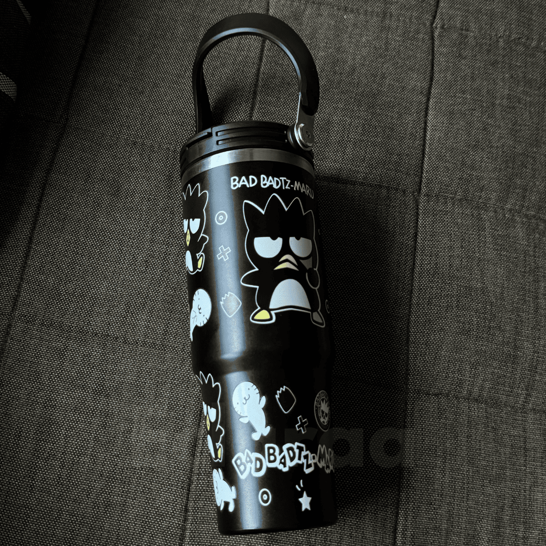 Sanliou 30oz insulated stainless steel tumbler featuring Badtz-Maru theme