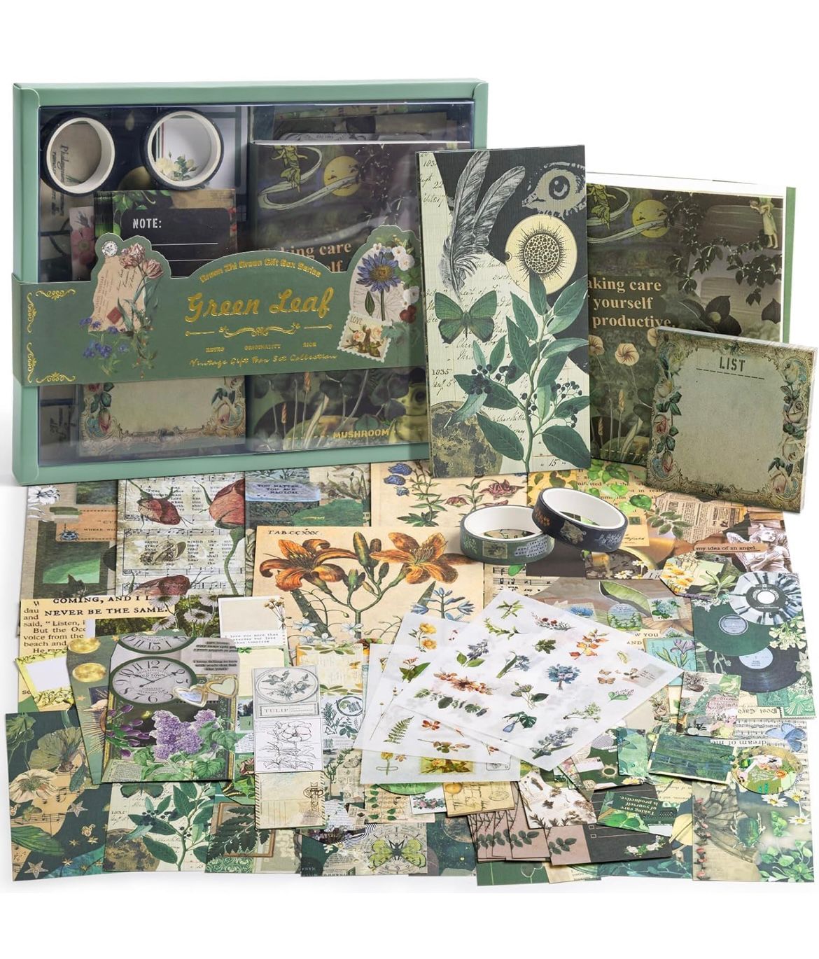 Green Leaf - Journaling & Scrapbooking Kit |164-Piece Set