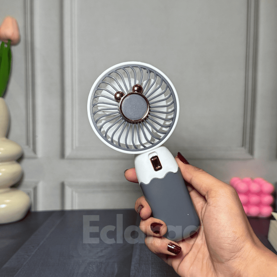 white rechargeable mini fan