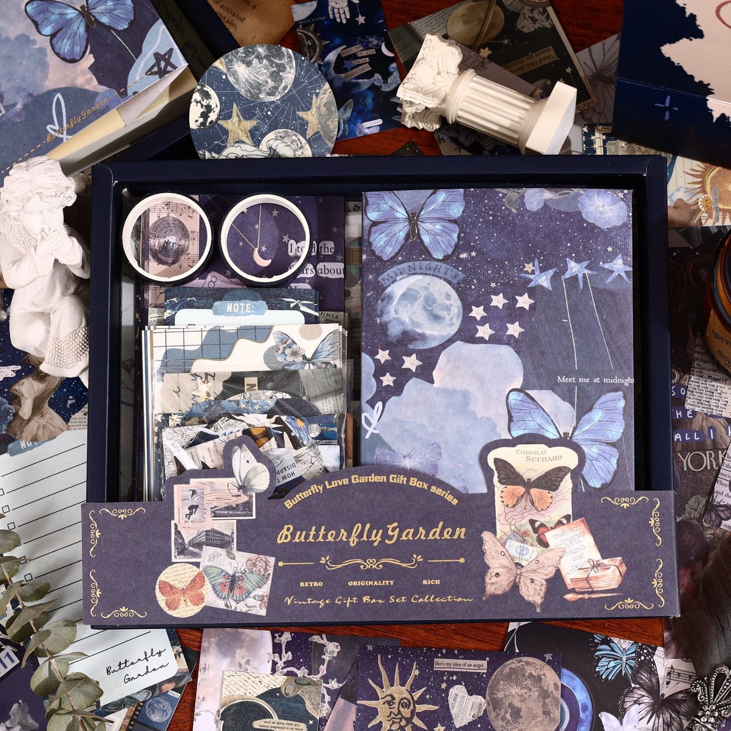 Butterfly Garden Scrapbooking Kit with floral journal and journaling Scrapbooking