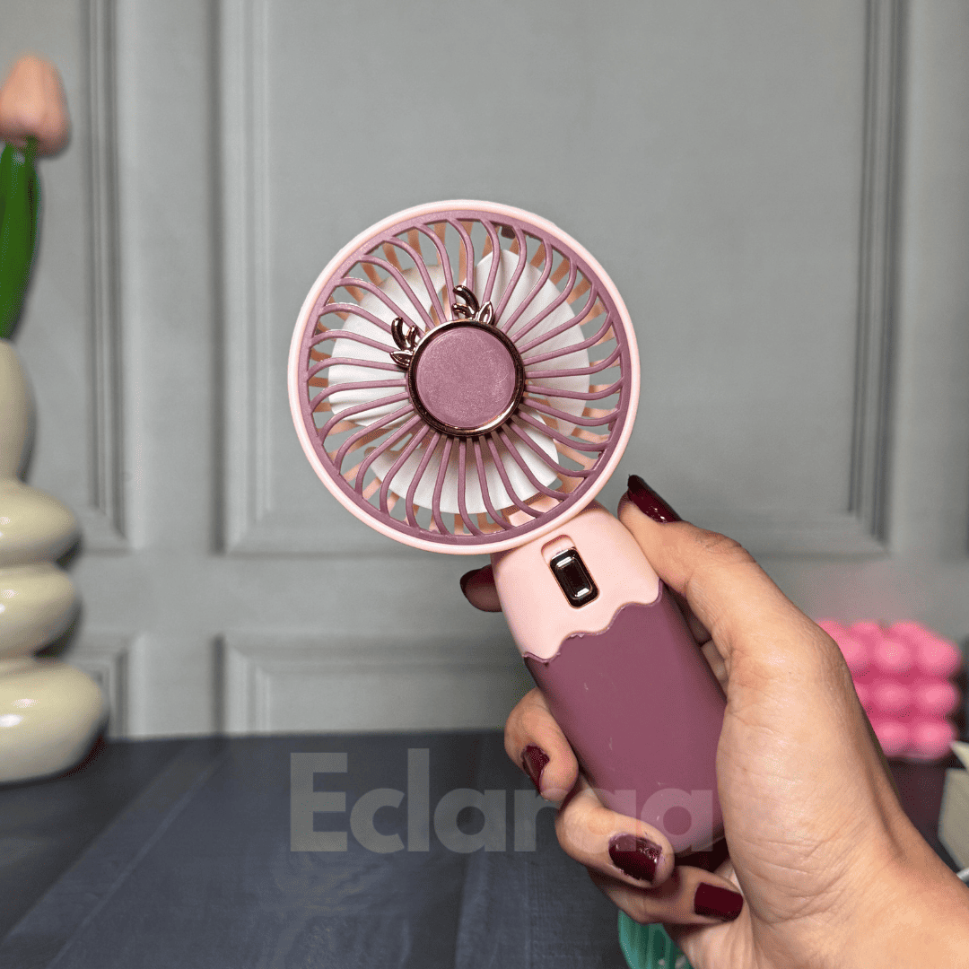 cute mini red portable fan for summer