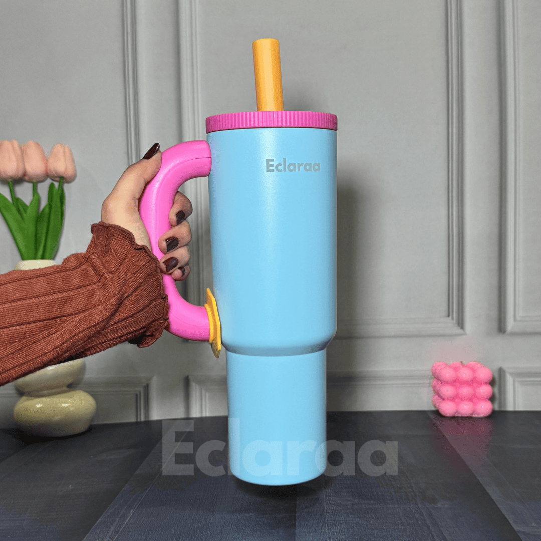 Blue Petron Tumbler 40oz Stainless Steel Insulated Bottle Front View
