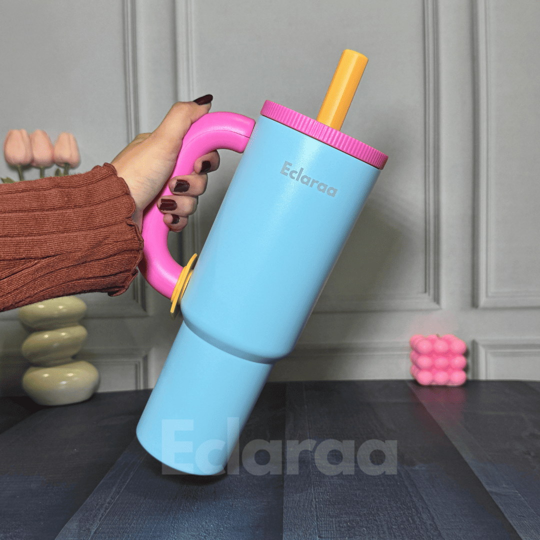 Sky Blue Petron Tumbler 40oz for Gym, Office, Outdoor Travel & Daily Hydration