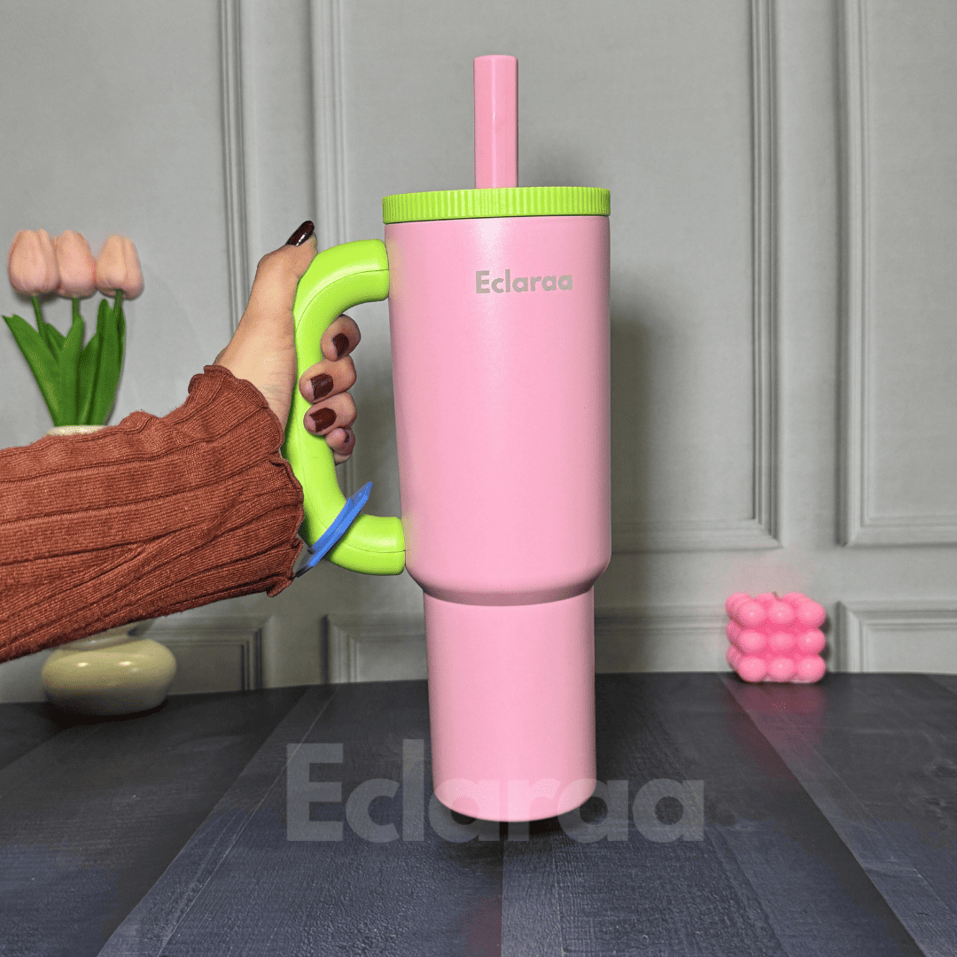 Pink Petron Tumbler 40oz Stainless Steel Bottle for Travel, Gym & Daily Use