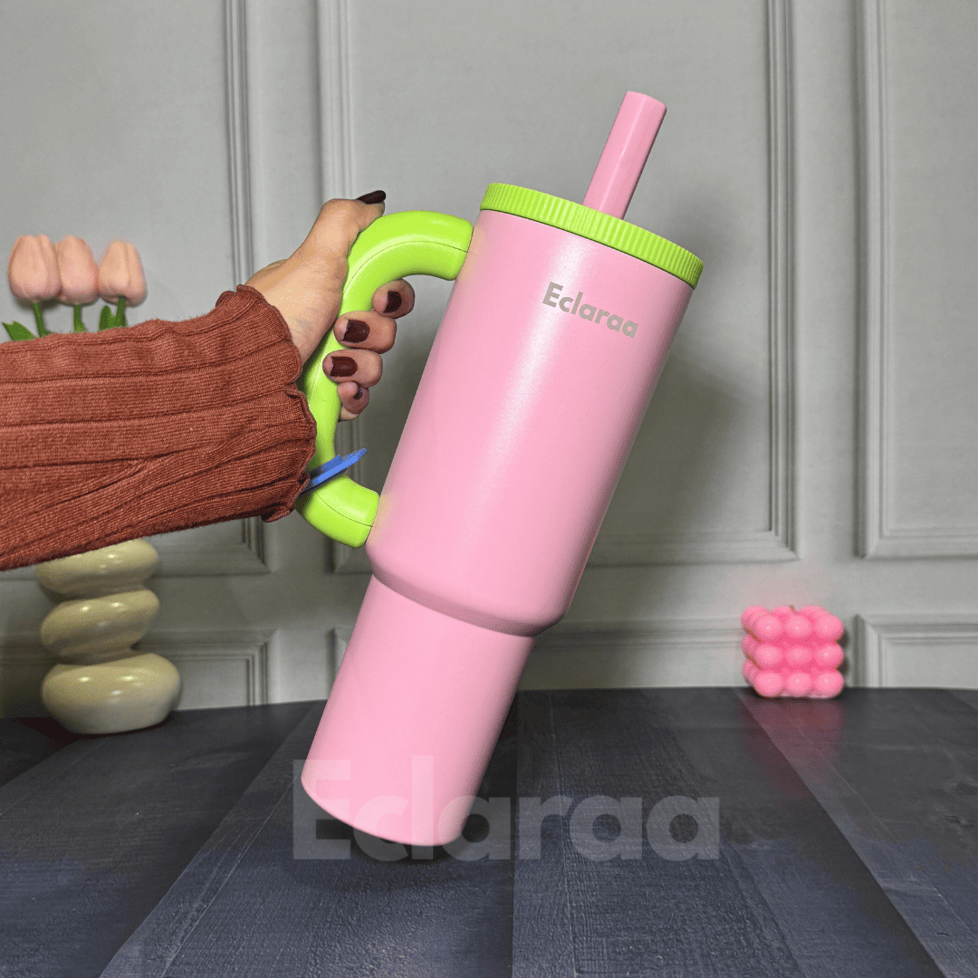 Pink Petron Tumbler 1200ml Side Profile – Stainless Steel Hot & Cold Tumbler