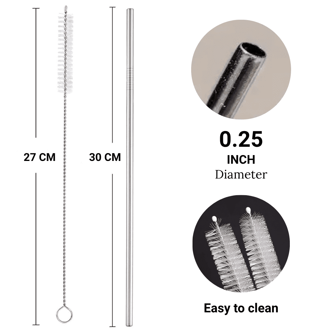 Reusable Stainless Steel Straws for Tumblers – Leak Proof and Rust Resistant