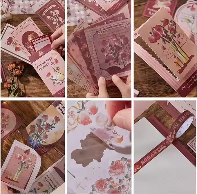 DIY scrapbooking with Romantic Manor Journal Kit accessories