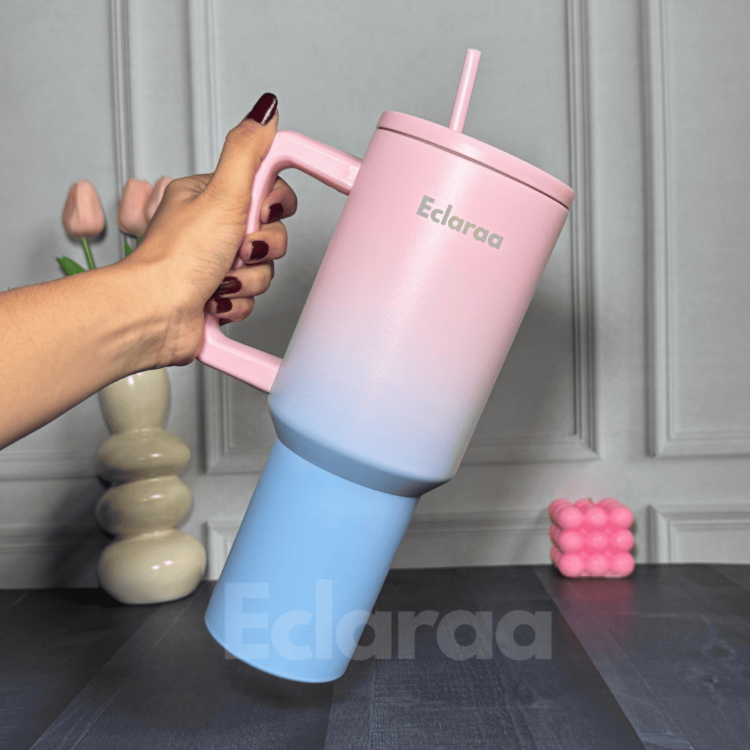 Bliss 40oz Steel Tumbler – Leak-Resistant Insulated Cup with Straw & Lid