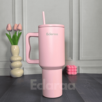 Bliss 40oz Steel Tumbler – Leak-Resistant Insulated Cup with Straw & Lid