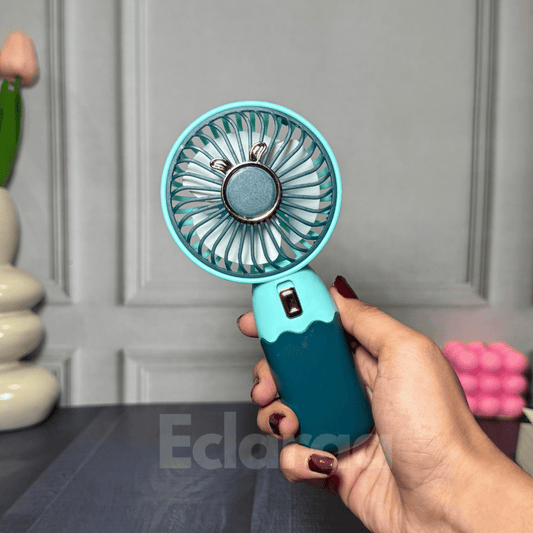 Mint Green Rechargeable Mini-Fan and Rechargeable fan