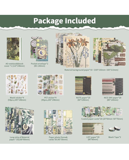 Green Leaf - Journaling & Scrapbooking Kit |164-Piece Set