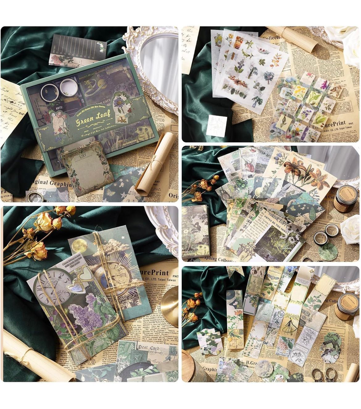 Green Leaf - Journaling & Scrapbooking Kit |164-Piece Set