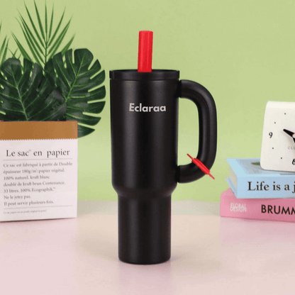 black Petron Tumbler 1200ml Side View – Large Capacity Stainless Steel Tumbler