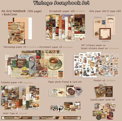 Coffee Bazaar scrapbook accessories – stickers, tapes, creative papers
