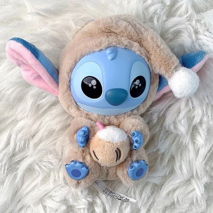 Miniso Stitch Eat Something Before Sleep plush ornament perfect gift surprise