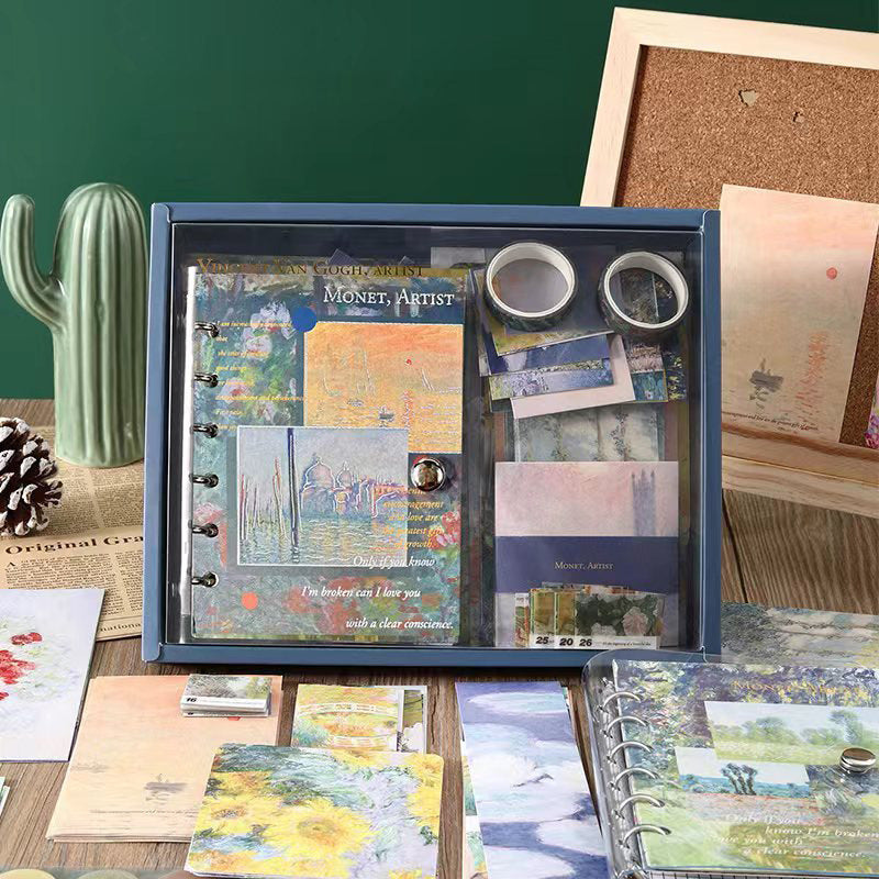 Oscar-Claude Monet Scrapbooking Kit with art journal and 160+ supplies