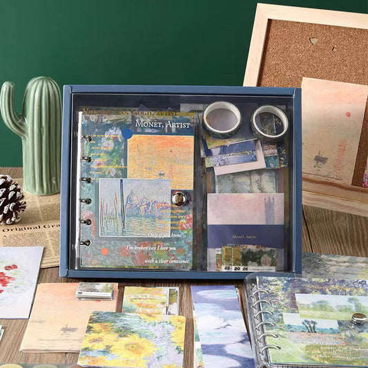 Oscar-Claude Monet Scrapbooking Kit with art journal and 160+ supplies