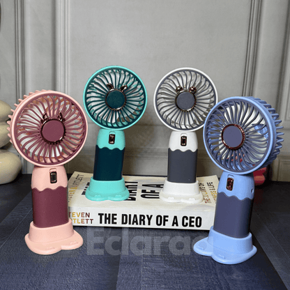 rechargeable mini-fan with phone stand 