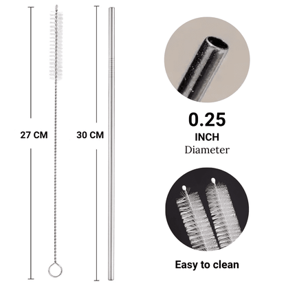 Reusable Stainless Steel Straws for Tumblers – Leak Proof and Rust Resistant