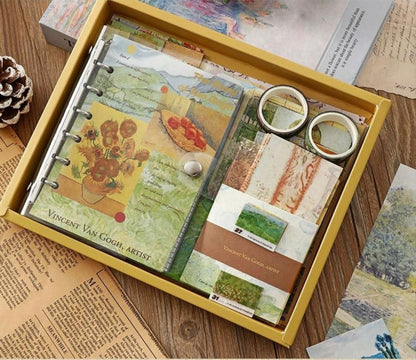 Vintage Van Gogh Scrapbooking Kit with art journal and supplies